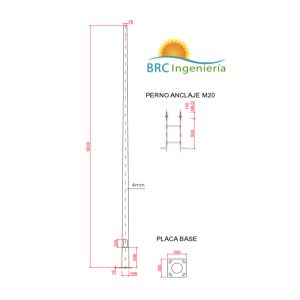 Poste Conico 6 mts x 4mm