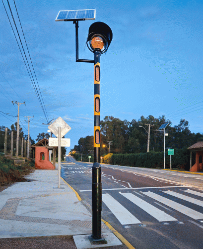 POSTE SOLAR ZEBRA SAFE